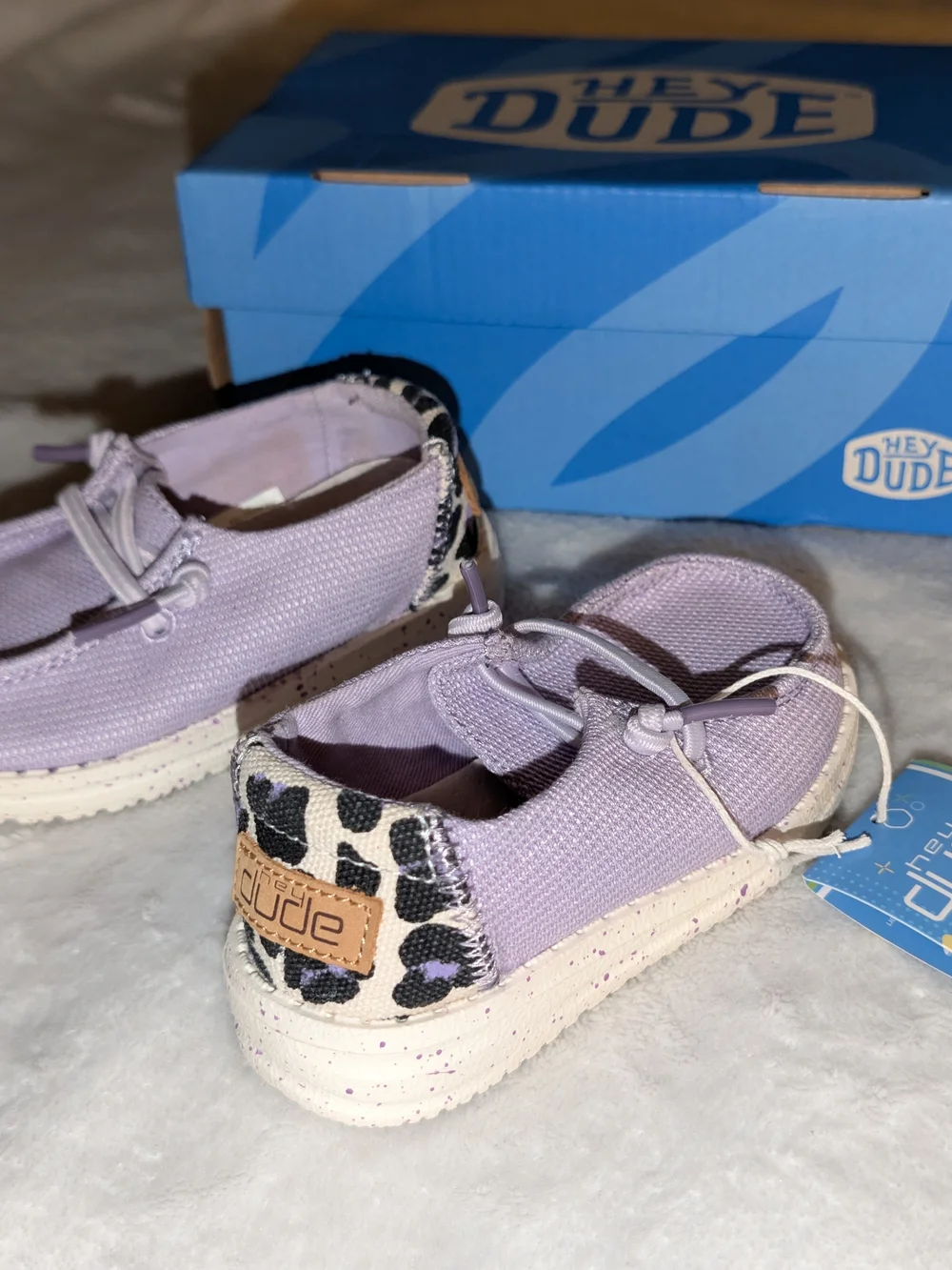HEYDUDE Wendy Toddler Funk Leo Violet Size 7 New With Tags